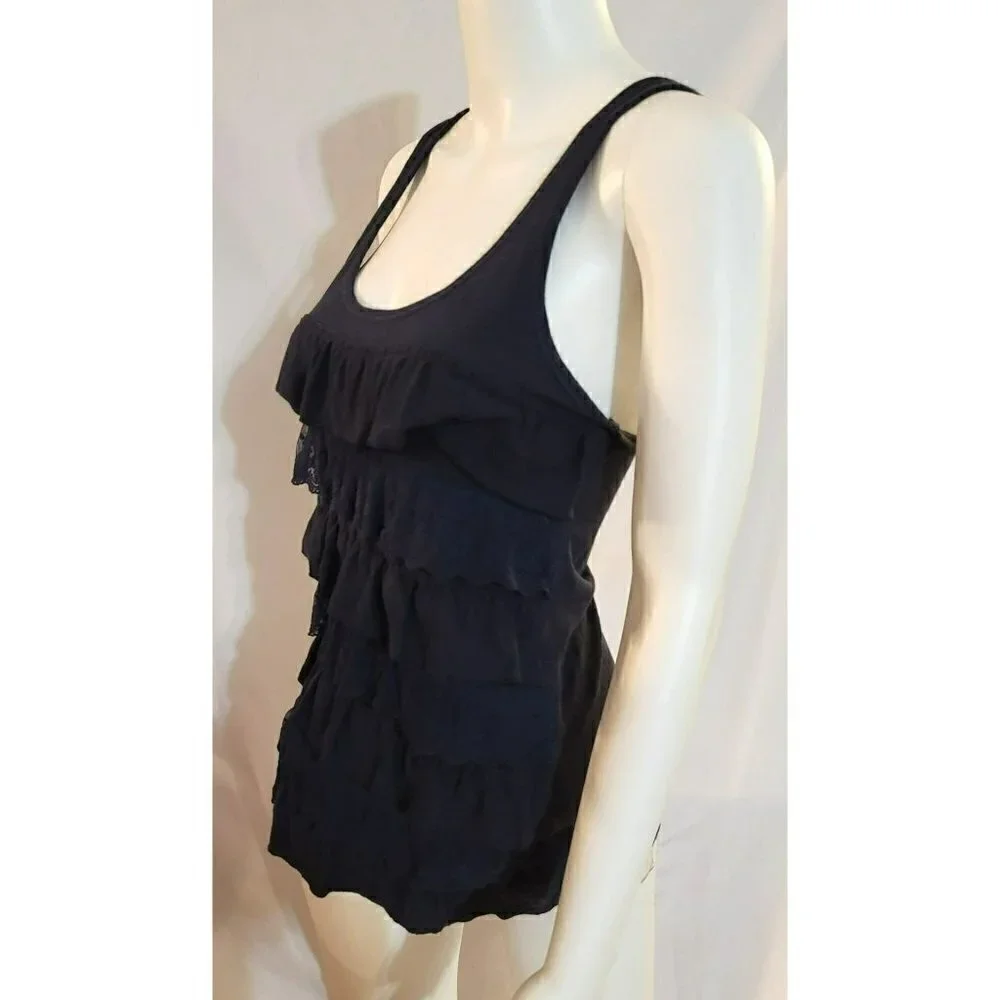 Abercrombie & Fitch Kids Tiered Lace Ruffle Racerback Tank - Size XL